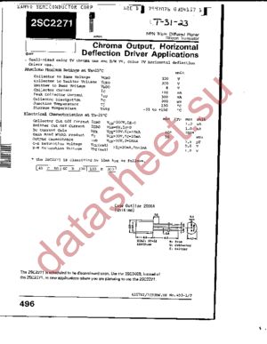 2SC2271 datasheet  