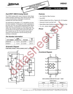 IH5043CPE datasheet  