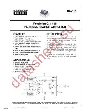 INA131 datasheet  