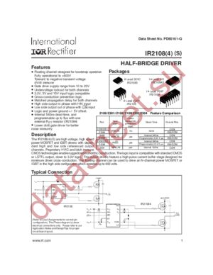 IR2108STR datasheet  