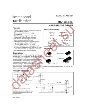 IR2109STR datasheet  