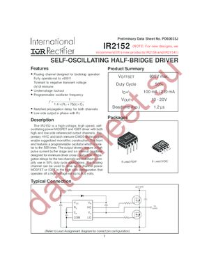 IR2152 datasheet  