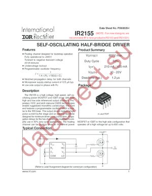 Ir2155 схема включения и описание