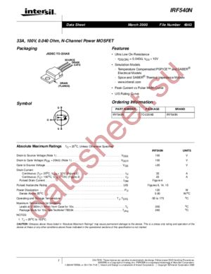 IRF540N datasheet  