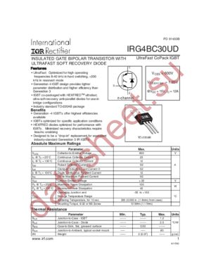 IRG4BC30UD datasheet  