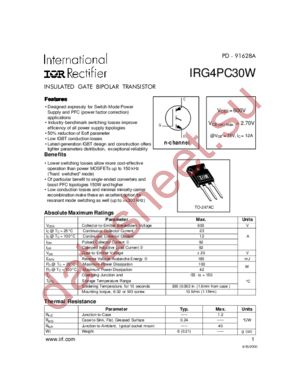 IRG4PC30W datasheet  