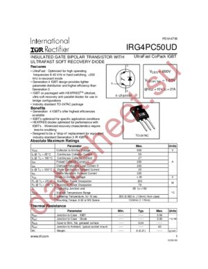 IRG4PC50UD datasheet  