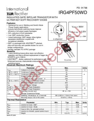 IRG4PF50WD datasheet  