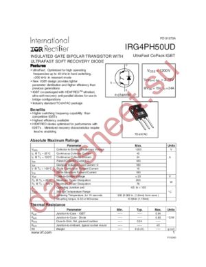 IRG4PH50UD datasheet  