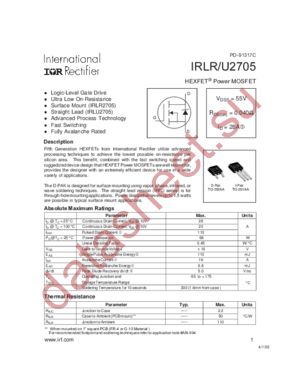 IRLR2705TRR datasheet  