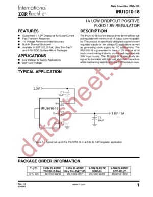 IRU1010-18CSTR datasheet  