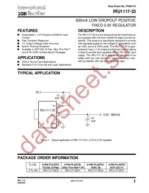 IRU1117-33CSTR datasheet  