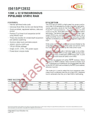 IS61SP12832 datasheet  