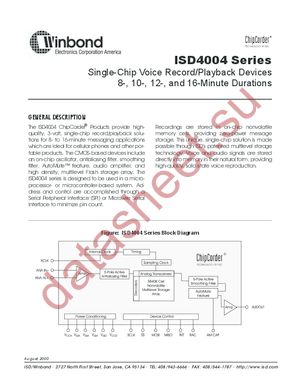 ISD4004-10MEI datasheet  