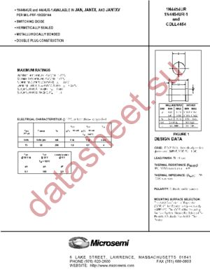 JANTX1N4454UR-1 datasheet  