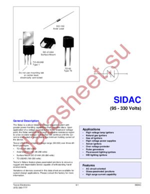 SIDAC datasheet  