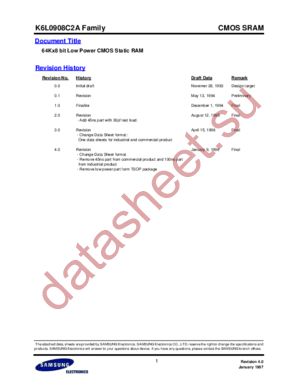 K6L0908C2A-B datasheet  