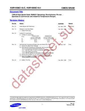 K6R1008C1A-C12 datasheet  