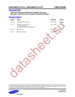 K6R1008C1C-C12 datasheet  