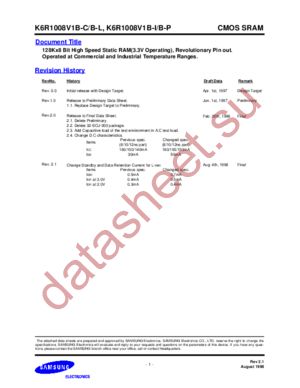K6R1008V1B-I12 datasheet  