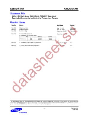 K6R1016C1 datasheet  