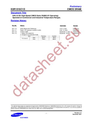 K6R1016C1D datasheet  