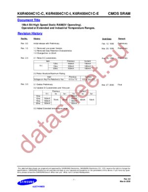 K6R4004C1C-E12 datasheet  