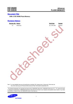 K9F1208U0B-D datasheet  