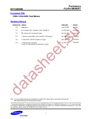 K9T1G08U0M datasheet  