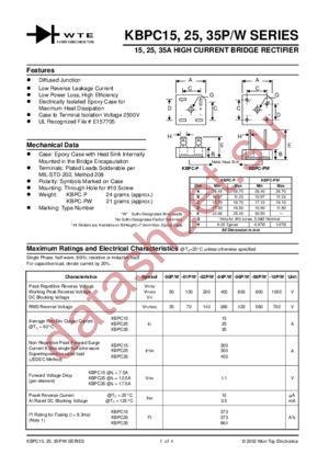 KBPC3501P datasheet  