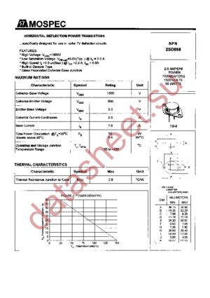 2SD868 datasheet  