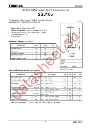 2SJ105 datasheet  