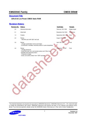 KM62256 datasheet  