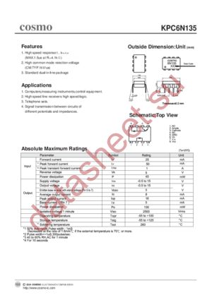 KPC6N135 datasheet  