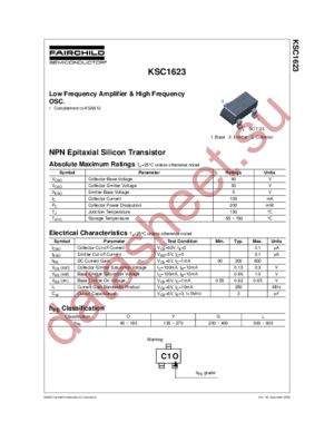 KSC1623YMTF_NL datasheet  