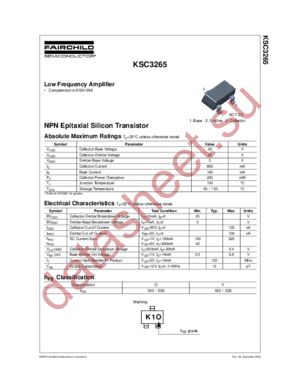 KSC3265YMTF_NL datasheet  