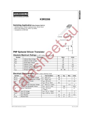 KSR2208 datasheet  