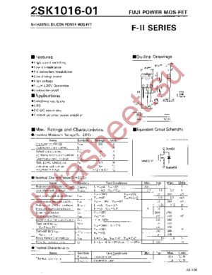 2SK1016-01 datasheet  