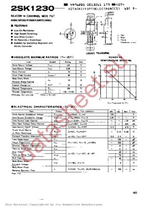 2SK1230 datasheet  