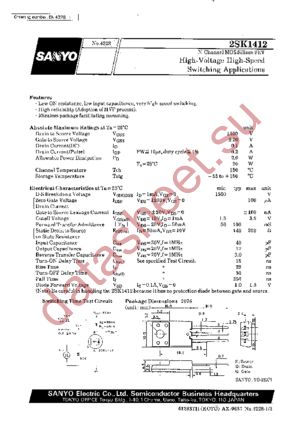 2SK1412 datasheet  