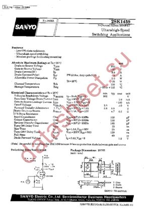 2SK1459 datasheet  