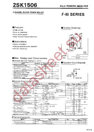 2SK1506 datasheet  