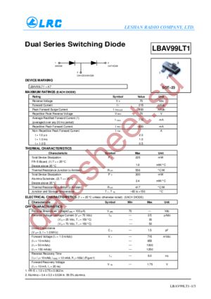 LBAV99LT1 datasheet  