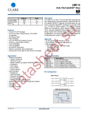 LBB110STR datasheet  