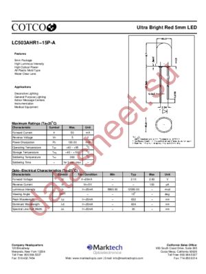 LC503AHR1-15P-A datasheet  