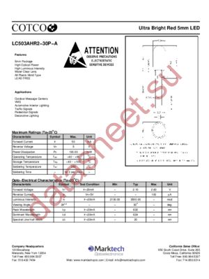 LC503AHR2-30P-A datasheet  