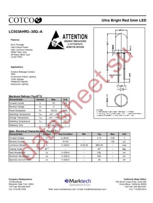 LC503AHR2-30Q-A datasheet  