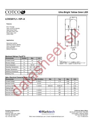 LC503AYL1-15P-A datasheet  