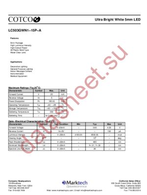 LC503GWN1-15P-A datasheet  