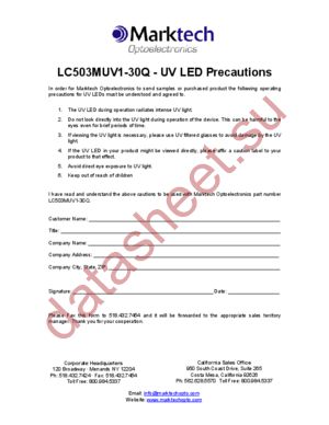 LC503MUV1-30P-A datasheet  